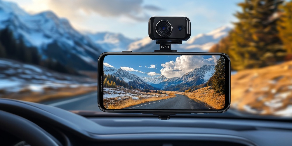 Dashcam Phone Mount: Wireless Charging, All-Weather Protection